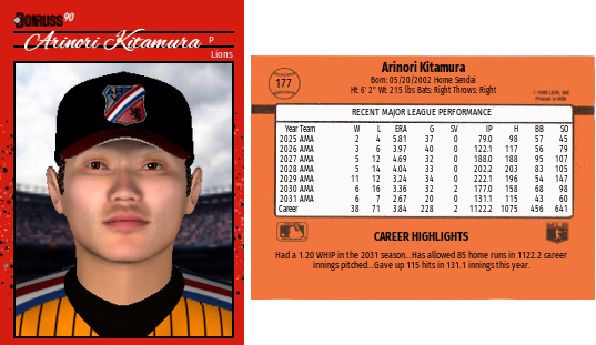 Arinori kitamura 1990 donruss.png